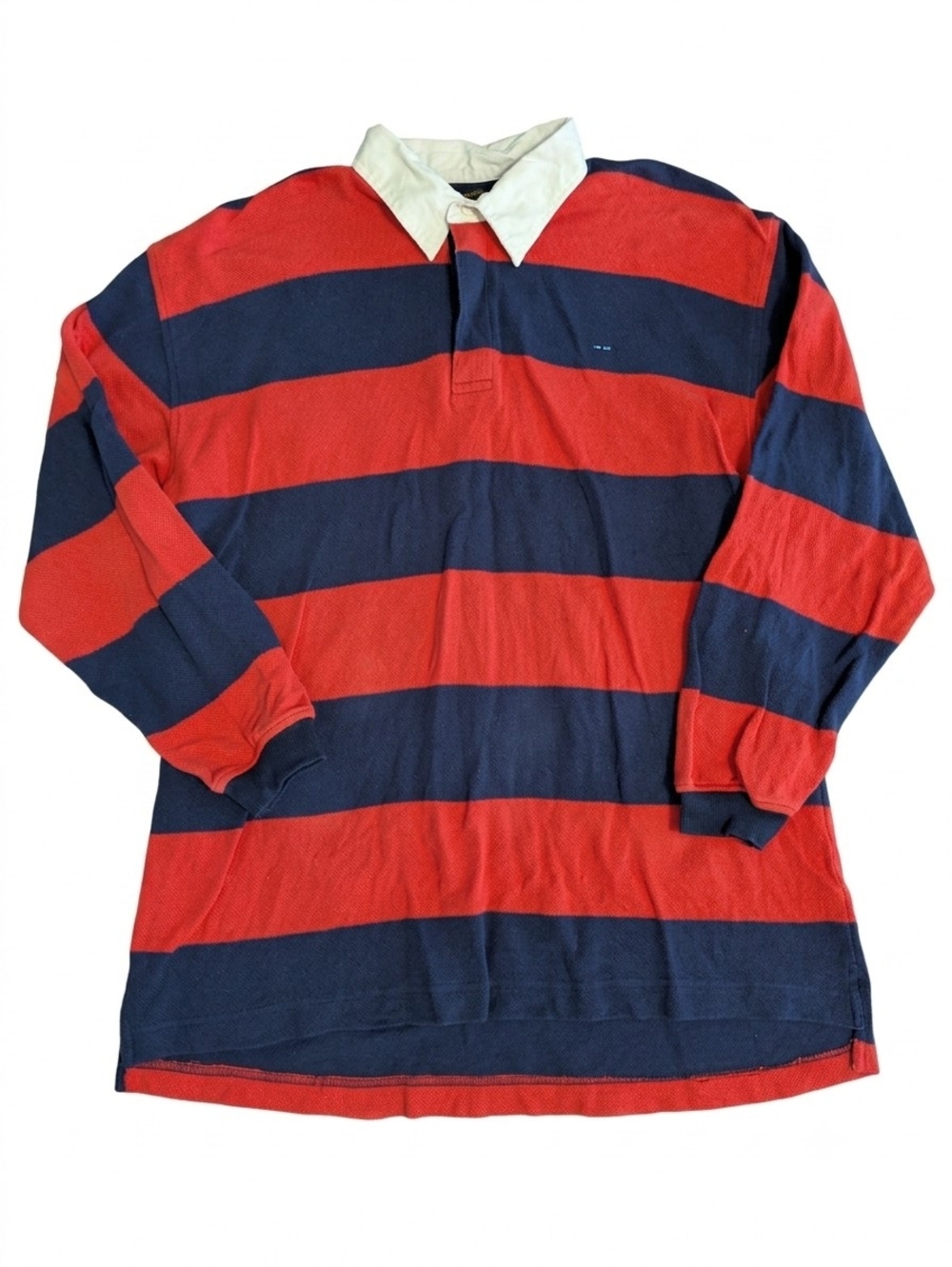 Vintage Colours Alexander Julian Rugby Shirt Mens XXL Heavyweight Striped Red